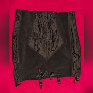 Rago 1294 Black Open Bottom Girdle 2XL Garter Straps Pin Up Shapewear USA